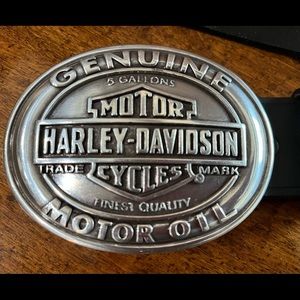 Genuine Harley Davidson belt and buckle.